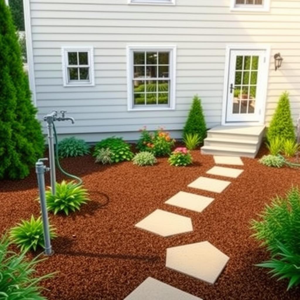 Accessible garden layout with water source nearby