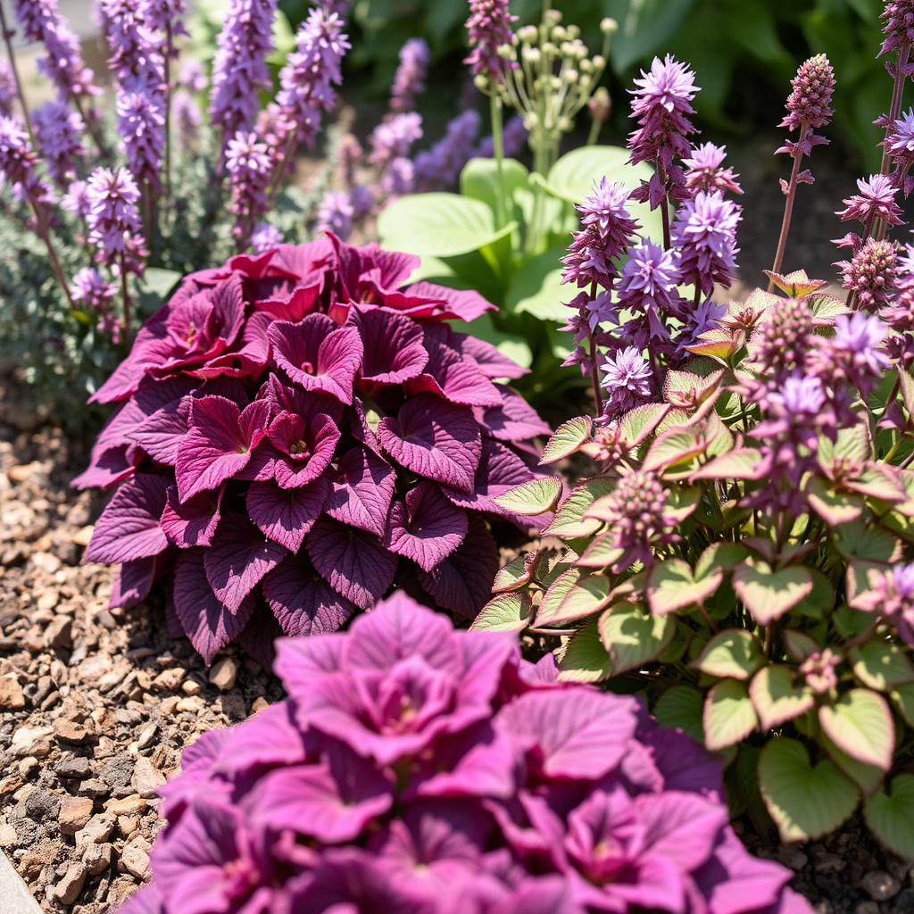 Color echo design technique with Heuchera