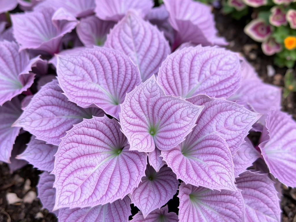Heuchera 'Silver Gumdrop' with silvery-purple leaves