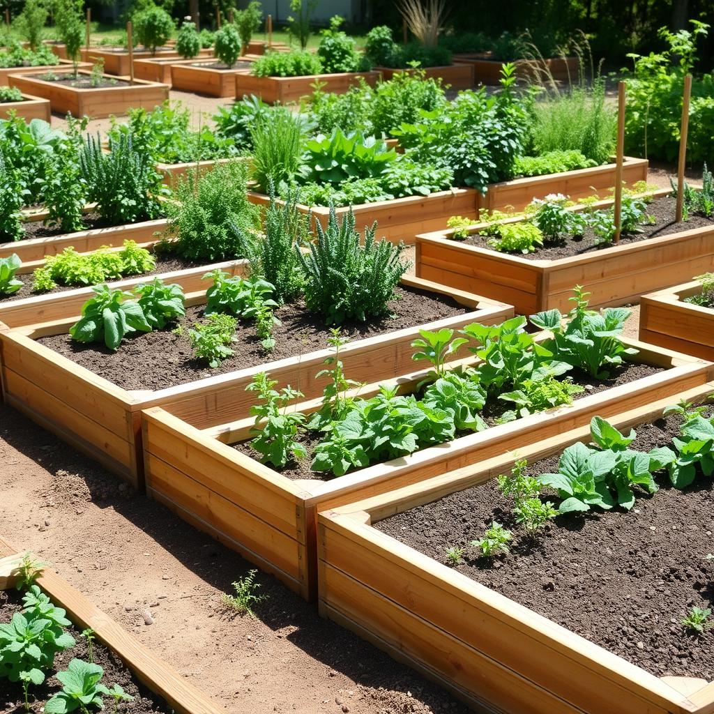 Raised bed garden setup for beginners