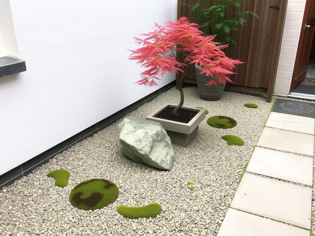 Small courtyard Japanese-style garden suitable for UK urban spaces