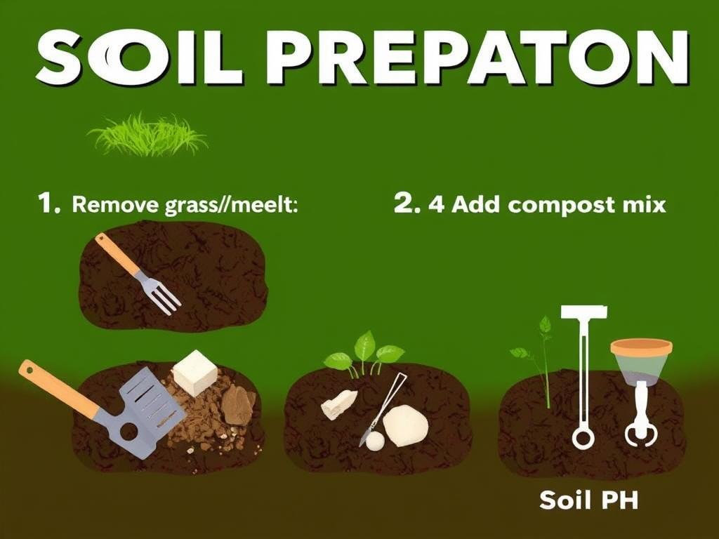 Soil preparation process for a new garden