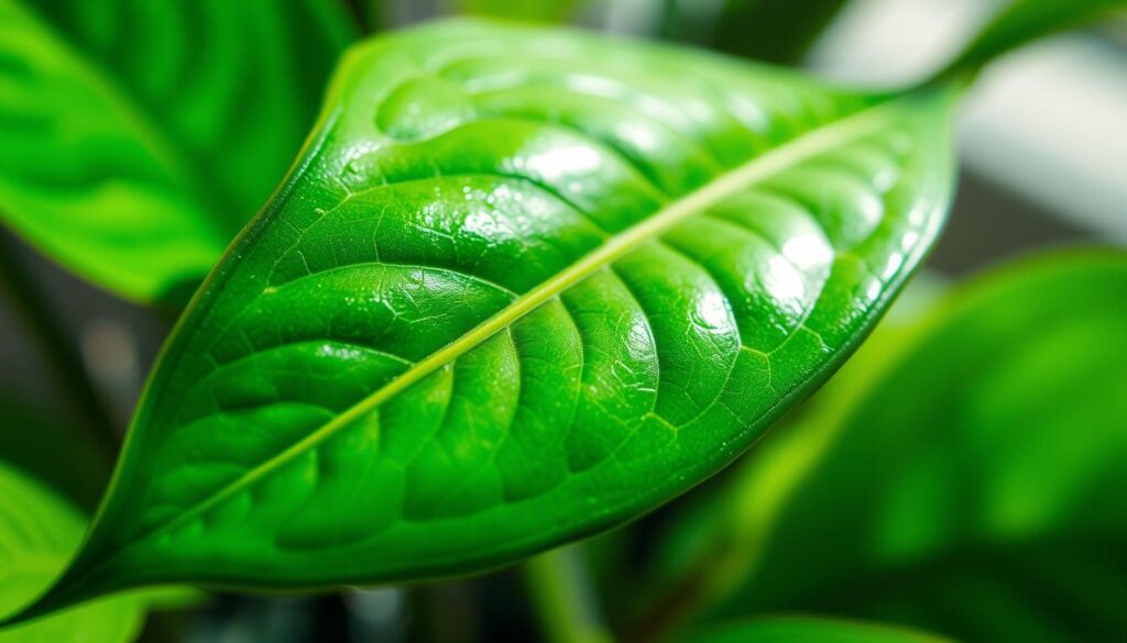 polishing houseplants